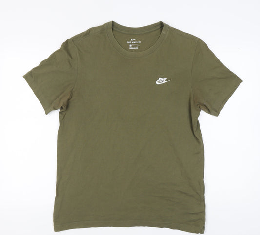 Nike Men's Green T-Shirt L - Classic Crew Neck