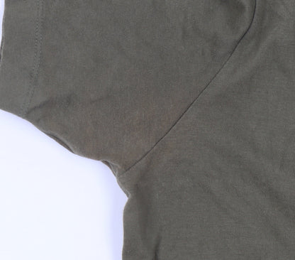 Nike Men's Green T-Shirt L - Classic Crew Neck