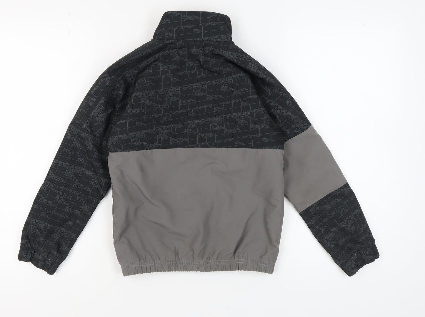 Adidas Boys Black Track Jacket, Geometric, Size 7, Autumn Wear