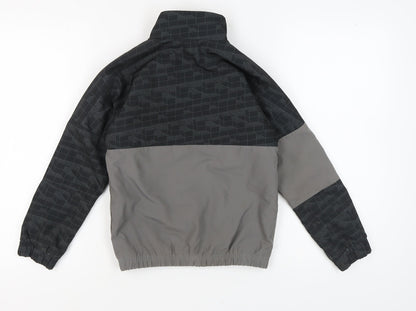 Adidas Boys Black Track Jacket, Geometric, Size 7, Autumn Wear