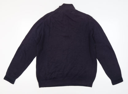 Raging Bull Men's Blue XL Cotton Cashmere Pullover Jumper