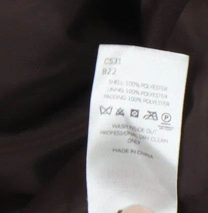 Michelle Keegan Women's Brown Puffer Jacket, Size 10