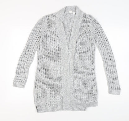 GAP Women’s Grey Open-Knit Open Front Cardigan S