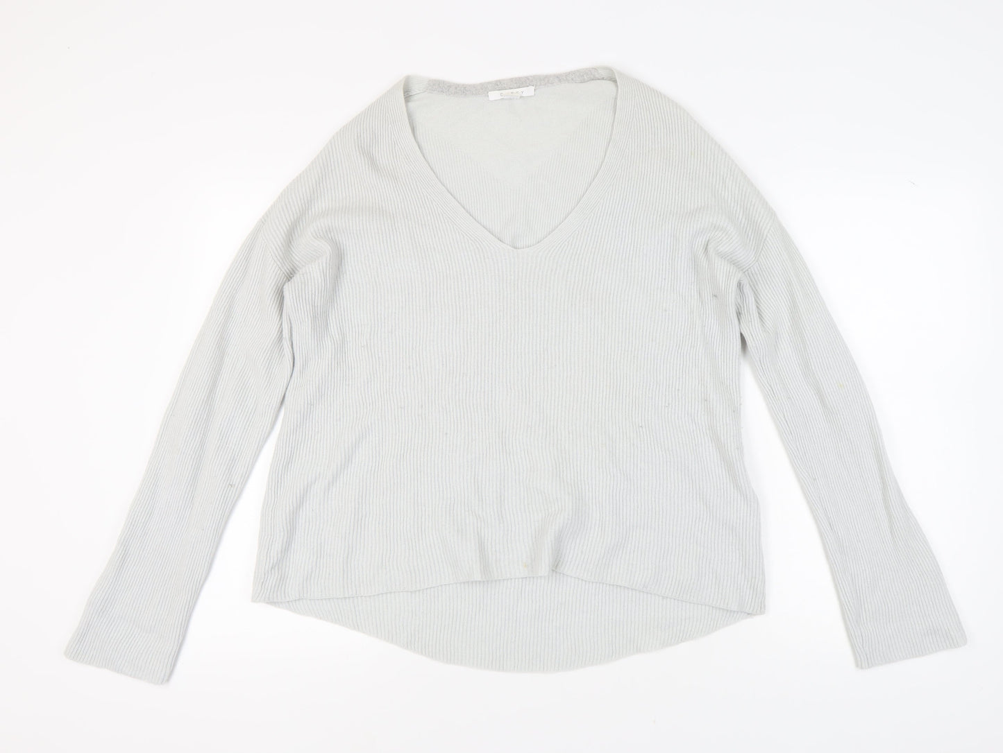 Duffy Women's Ivory Cashmere V-Neck Jumper M