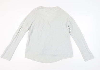 Duffy Women's Ivory Cashmere V-Neck Jumper M