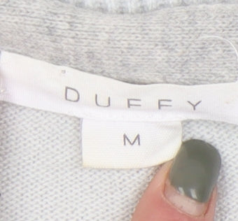 Duffy Women's Ivory Cashmere V-Neck Jumper M
