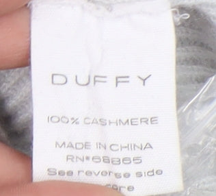 Duffy Women's Ivory Cashmere V-Neck Jumper M