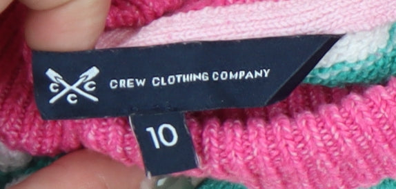 Crew Clothing Women’s Pink Mock Neck Pullover Jumper