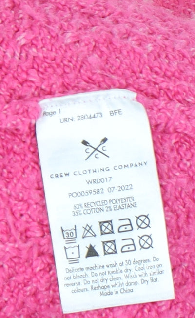 Crew Clothing Women’s Pink Mock Neck Pullover Jumper