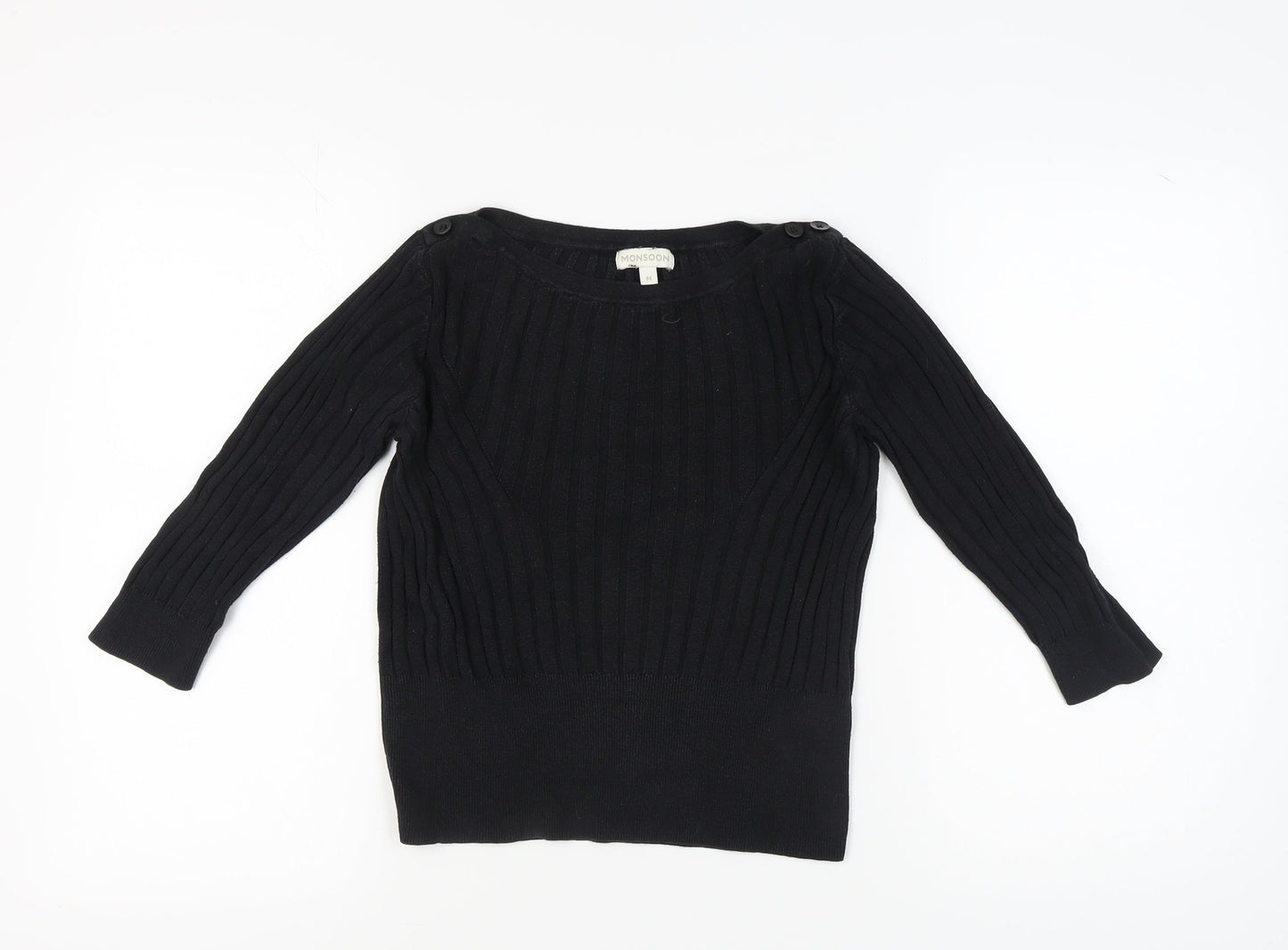 Womens UK Size M Monsoon Black Pullover Jumper