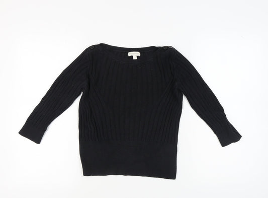 Womens UK Size M Monsoon Black Pullover Jumper