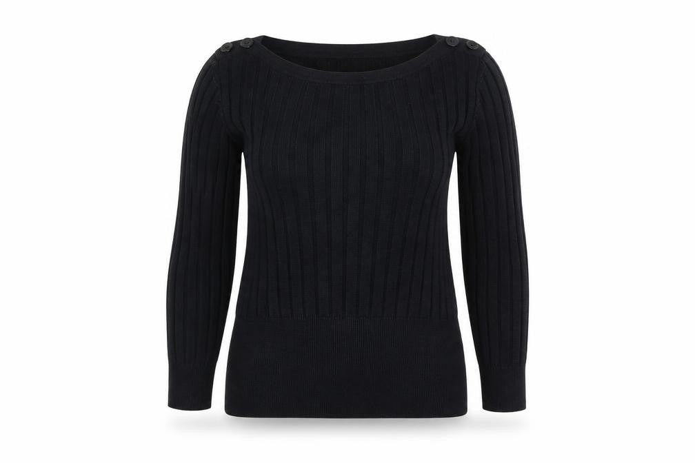 Womens UK Size M Monsoon Black Pullover Jumper
