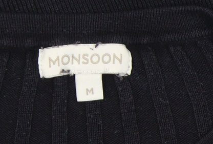 Womens UK Size M Monsoon Black Pullover Jumper