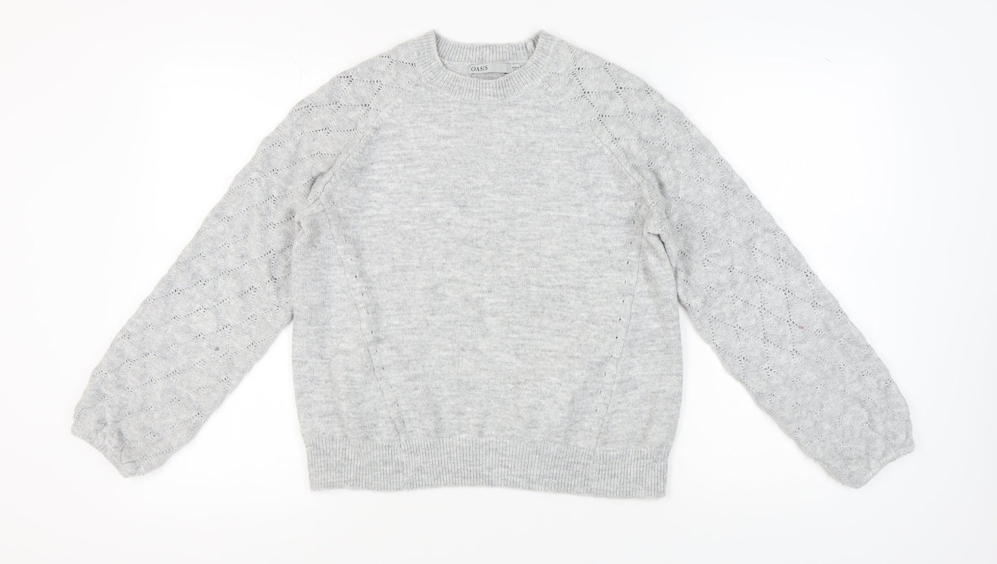 Womens UK Size L Oasis Grey Pullover Jumper