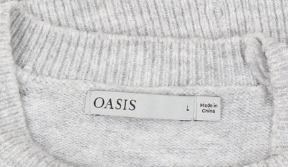 Womens UK Size L Oasis Grey Pullover Jumper