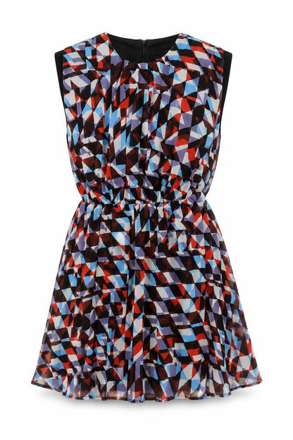 Karen Millen Women Multicoloured Geometric Dress Size 12