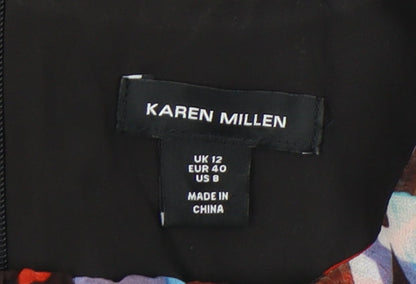 Karen Millen Women Multicoloured Geometric Dress Size 12