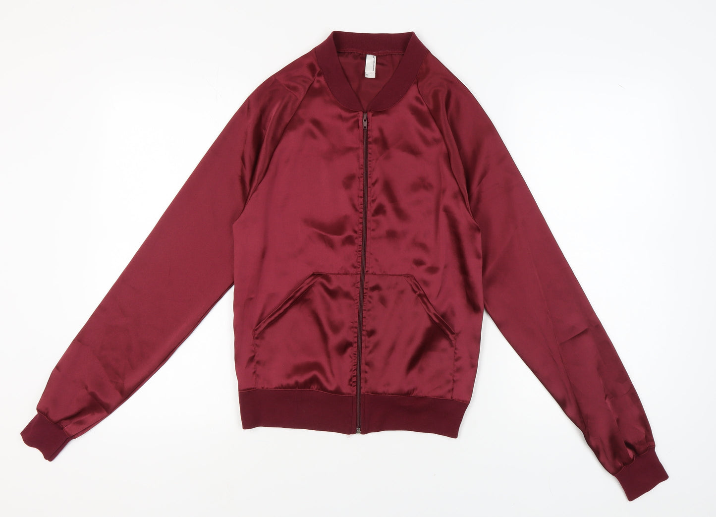 American Apparel Women's Red Bomber Jacket XS