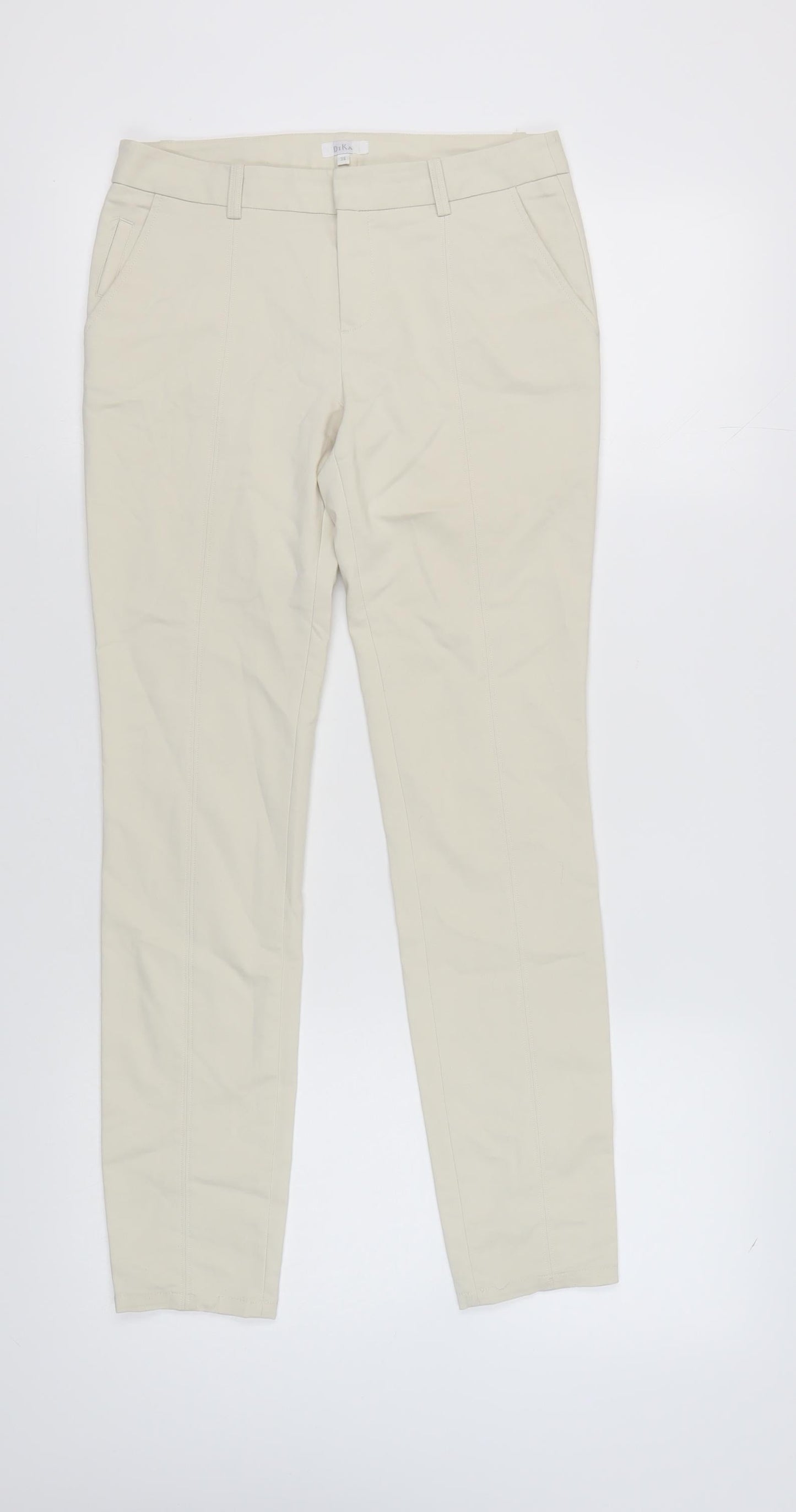 DiKa Women's Beige Chino Trousers Size 8