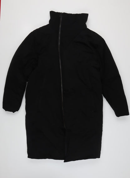 Zara Women's Black Long Overcoat, Size M