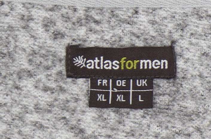 Mens UK Size L Atlas for Men Grey Full Zip Sweatshirt