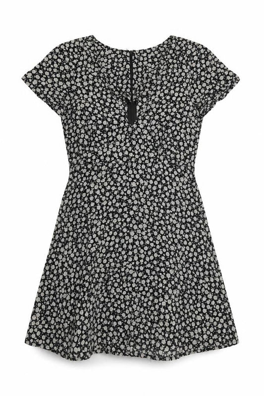 Motel Women's Black Floral Mini Dress XS