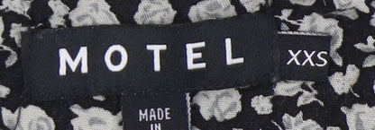 Motel Women's Black Floral Mini Dress XS