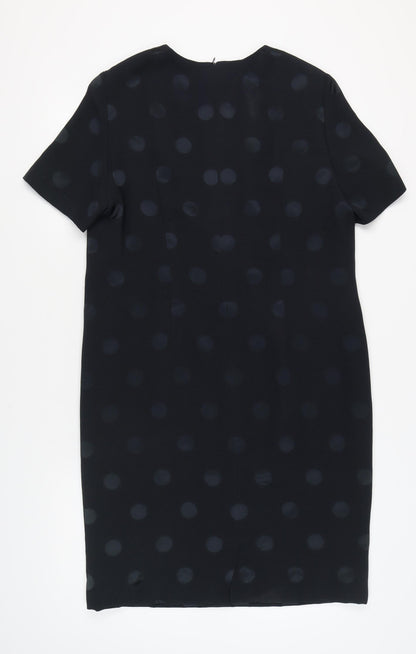 Sporting Women's Black Polka Dot Sheath Dress Size 18