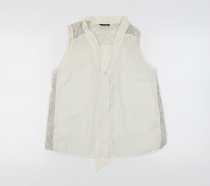 Womens UK Size 6 Topshop Ivory Basic Sleeveless