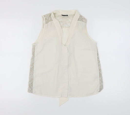 Womens UK Size 6 Topshop Ivory Basic Sleeveless