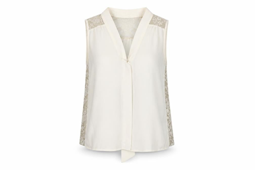 Womens UK Size 6 Topshop Ivory Basic Sleeveless