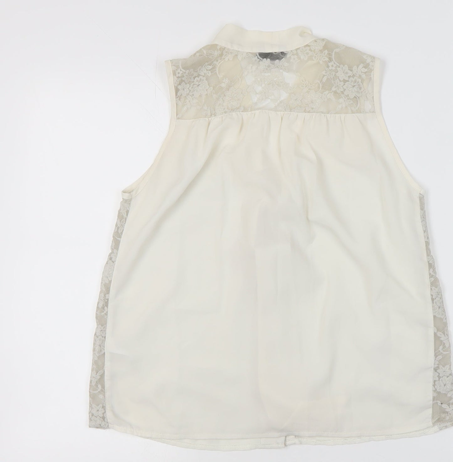 Womens UK Size 6 Topshop Ivory Basic Sleeveless