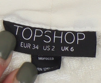 Womens UK Size 6 Topshop Ivory Basic Sleeveless