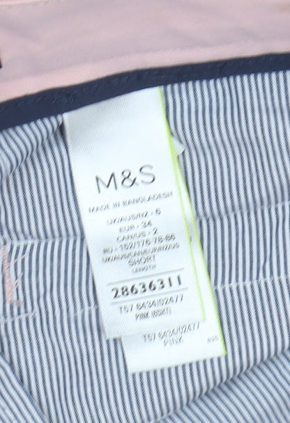 Womens UK Size 6 Marks and Spencer Regular Fit  Pink Trousers