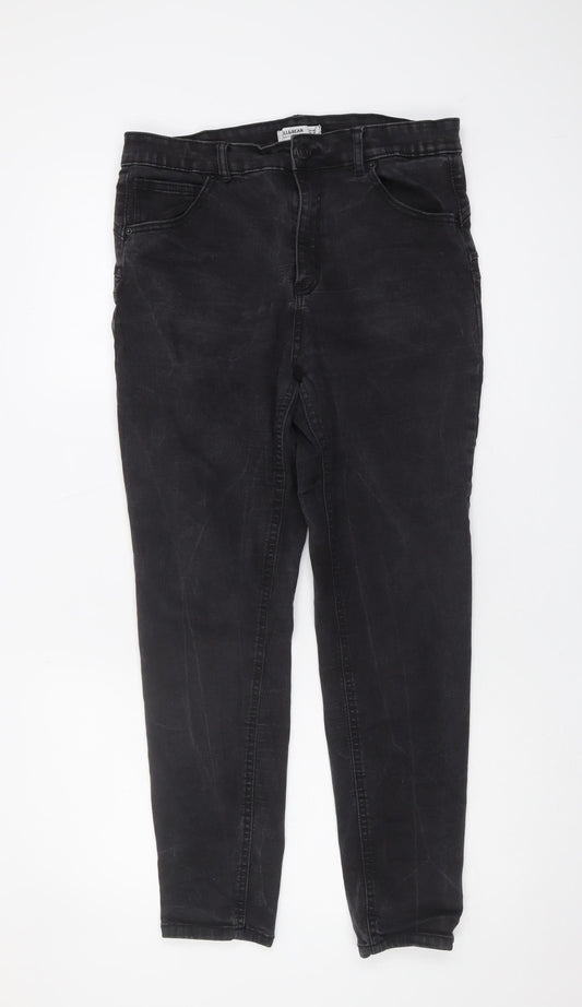 Pull&Bear Women's Black Jeans Size 18 Regular Fit