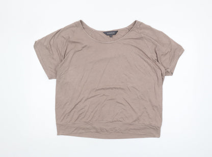 Womens UK Size 18 Sosandar Beige Basic T-Shirt