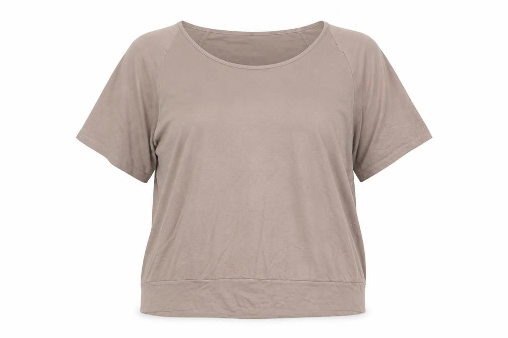 Womens UK Size 18 Sosandar Beige Basic T-Shirt