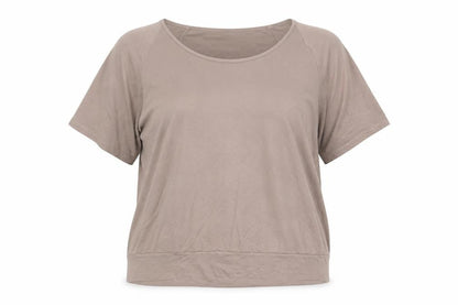 Womens UK Size 18 Sosandar Beige Basic T-Shirt
