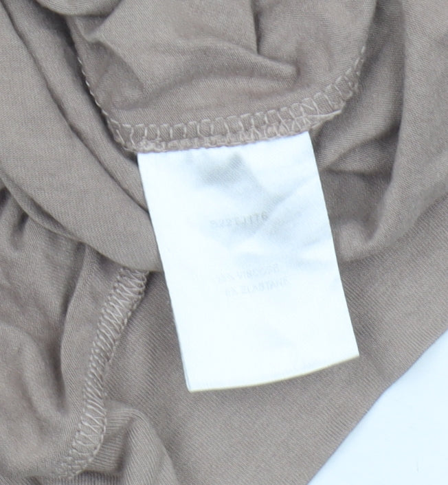 Womens UK Size 18 Sosandar Beige Basic T-Shirt