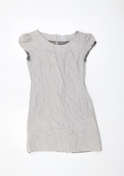 Oasis Women's Grey Dress, Size 10, Short Sleeve