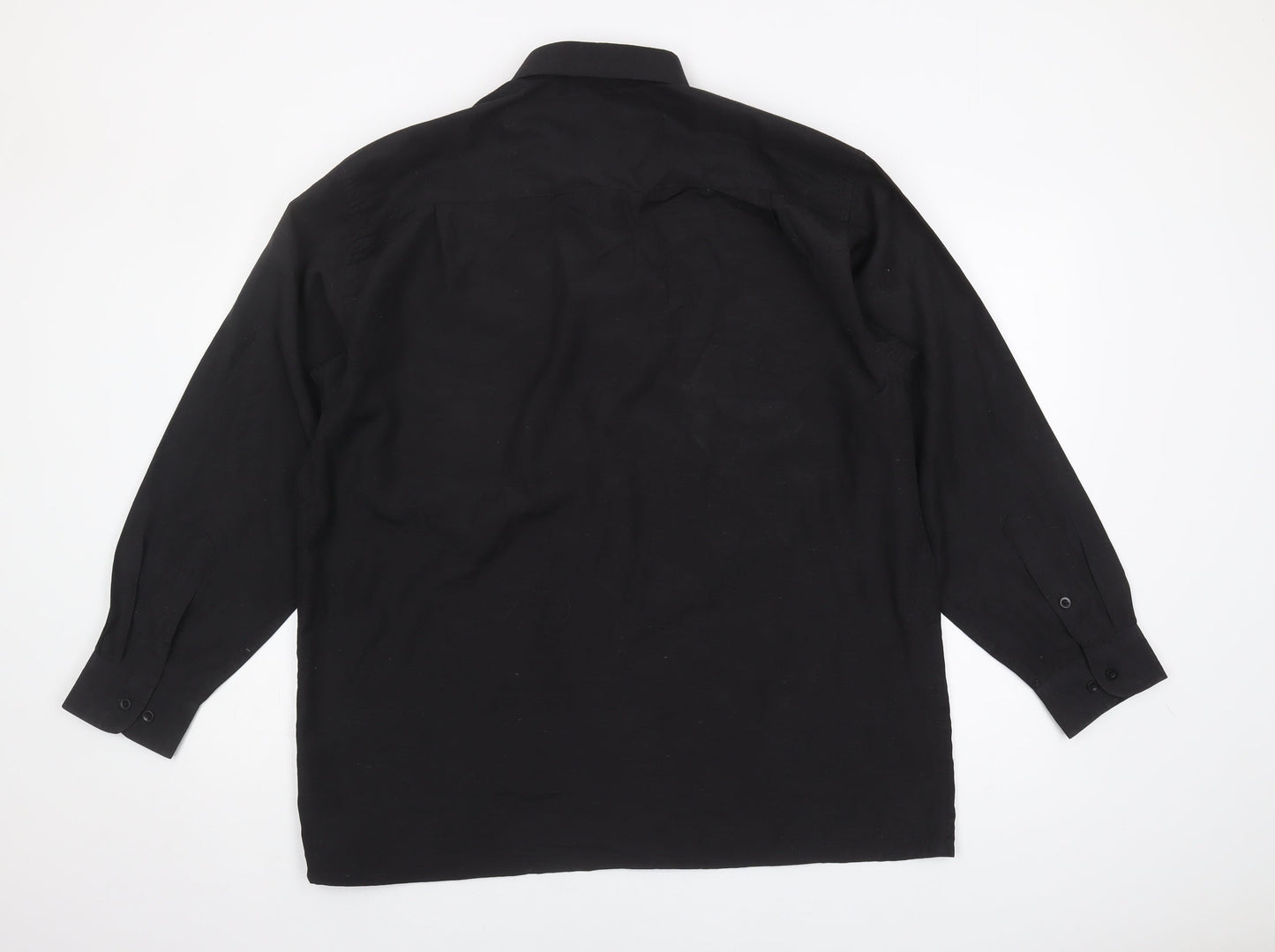 Benchi Men's Black Button-Up Long Sleeve Shirt L