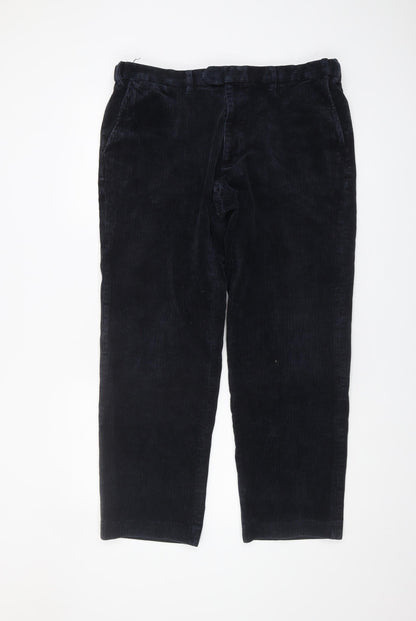 Marks and Spencer Men's Navy Corduroy Trousers 38/31