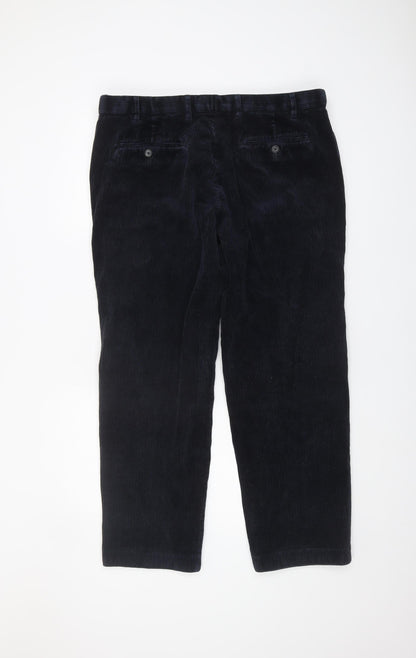 Marks and Spencer Men's Navy Corduroy Trousers 38/31