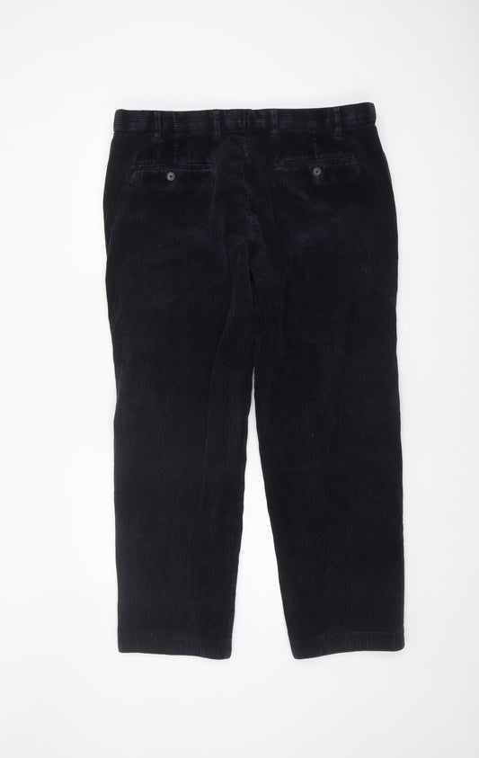 Marks and Spencer Men's Navy Corduroy Trousers 38/31