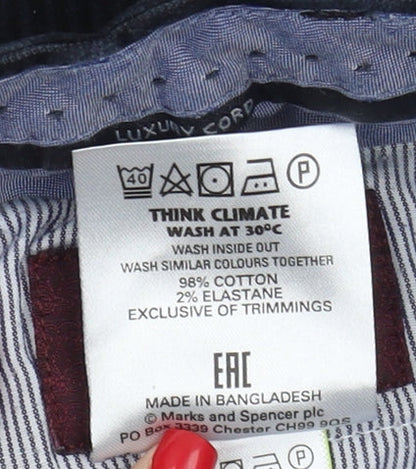 Marks and Spencer Men's Navy Corduroy Trousers 38/31