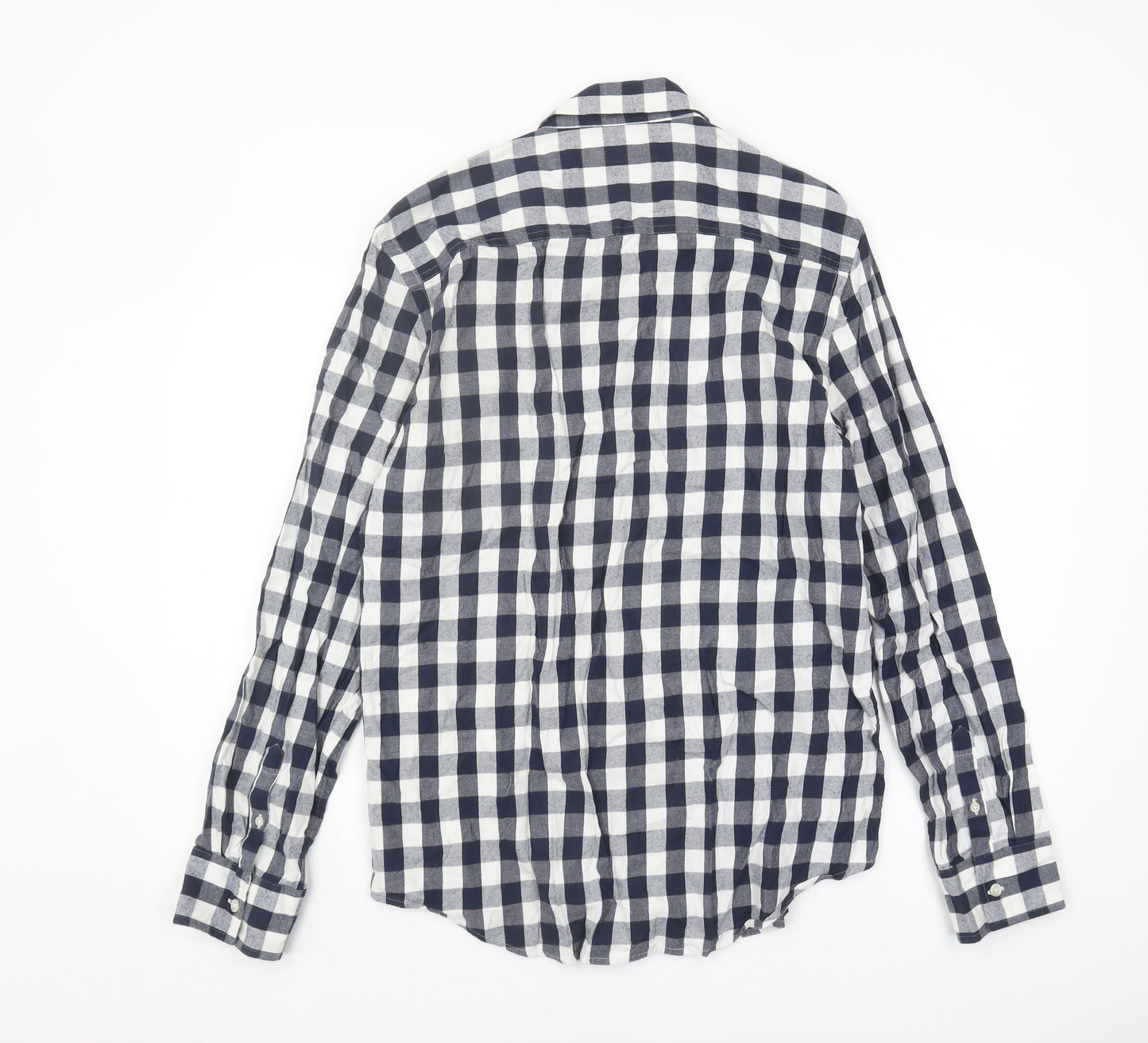River Island Men's Blue Check L Casual Shirt