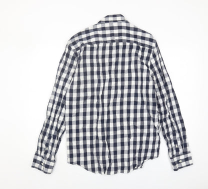 River Island Men's Blue Check L Casual Shirt