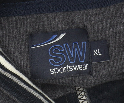 SW Sportswear Men's Grey XL 1/4 Zip Sweatshirt