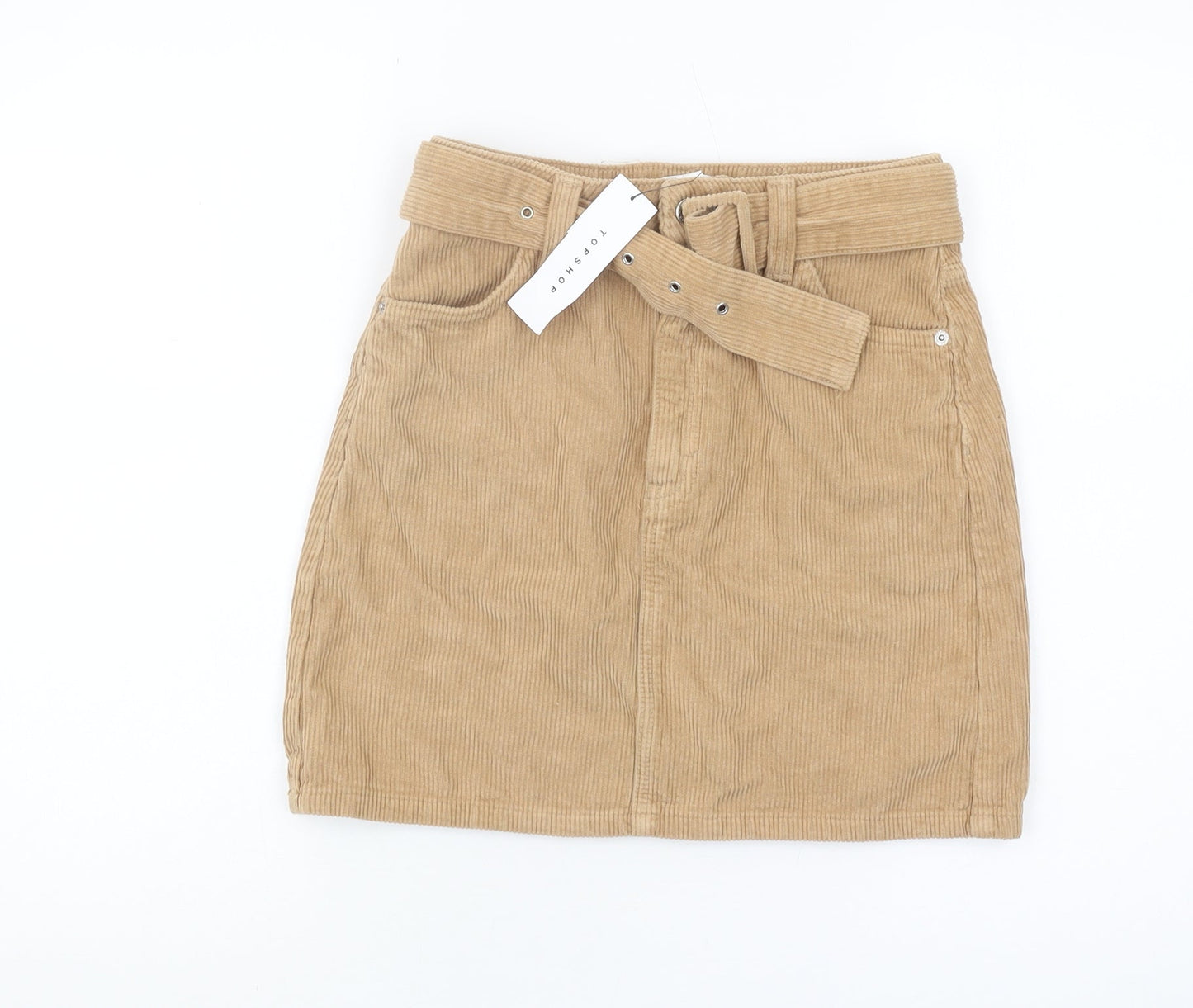 Womens UK Size 6 Topshop Straight & Pencil Corduroy Skirt