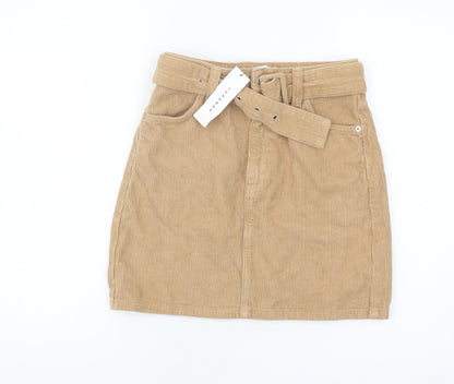 Womens UK Size 6 Topshop Straight & Pencil Corduroy Skirt